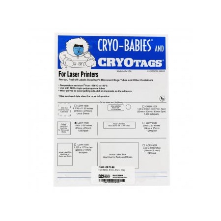 Diversified Biotech Cryo-Babies, Laser, 1x1, White, 1600/pk, 1600PK 247159